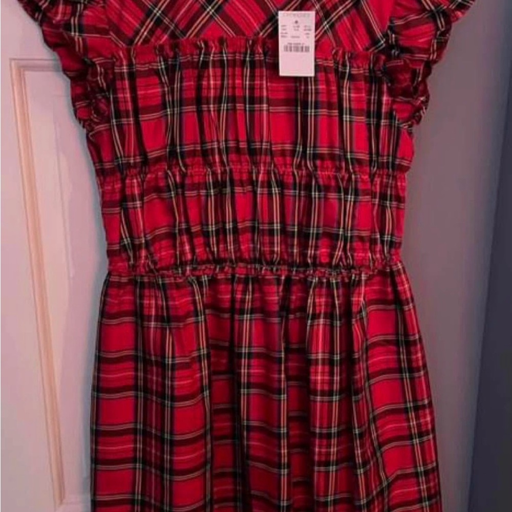 J.Crew Red Tartan Plaid Dress